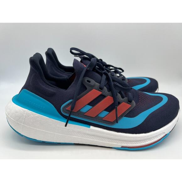 adidas Ultraboost Light Legend Ink Bright Red Lucid Cyan IE1760 Men Size 10.5 - Picture 1 of 12